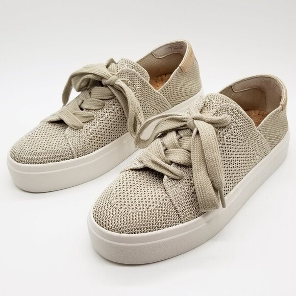 Lucky Brand Talena Knit Platform Sneakers Shimmer Natural Size 7.5 Stretch $79 - Picture 4 of 16
